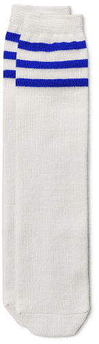 Custom tube socks white and striped design