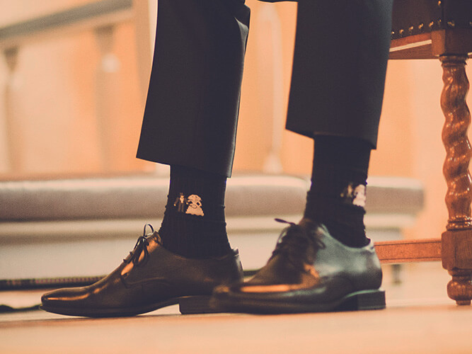 Icons black socks with suits