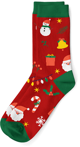 custom christmas socks design