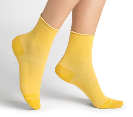 Yellow cotton socks